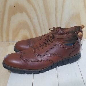 Cole Haan Zerogrand Wingtip Oxford in British Tan/dark Java Size 12 W